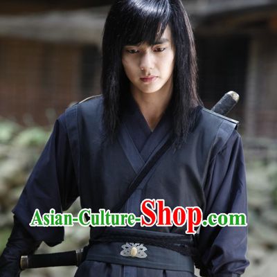 Traditional Korean Black Swordsman Costumes