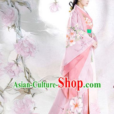Ancient Chinese Imperial Princess Clothing Complete Set with Long Trail