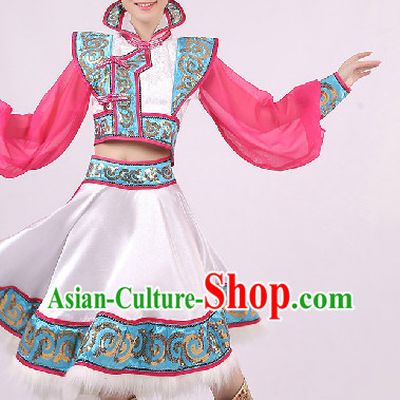 Big Festival Celebration Stage Mongolian Dance Costumes Complete Set for Girls