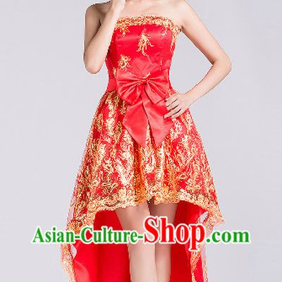 Lucky Red Wedding Dresses Complete Set for Bridal Girl