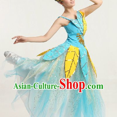 Enchanting Effect Leaf Dance Costumes and Headwear Complete Set for Women