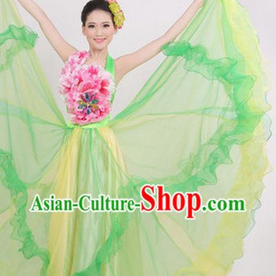 Enchanting Effect Grand Opening Dance Costume and Headwear Complete Set for Women 1