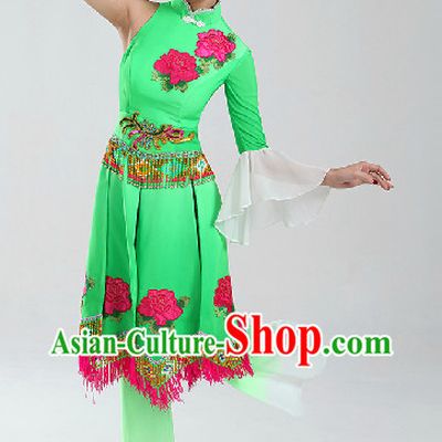 Enchanting Effect Traditional Folk Dancing Costumes and Headwear Complete Set for Women