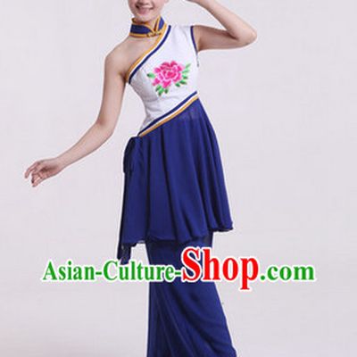 Enchanting Effect Traditional Folk Dancing Costumes and Headwear Complete Set for Women