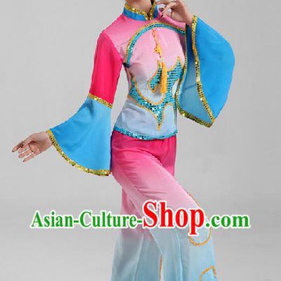 Enchanting Effect Folk Dance Costumes and Headwear Complete Set for Women
