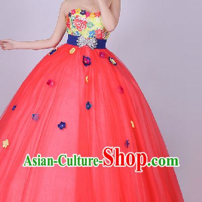 Enchanting Effect Folk Dance Costumes and Headwear Complete Set for Women 4