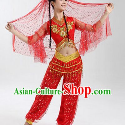 Enchanting Effect Folk Dance Suit and Headwear Complete Set for Women