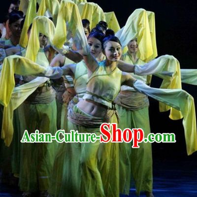 Water Sleeves Traditional Dancewear for Girls