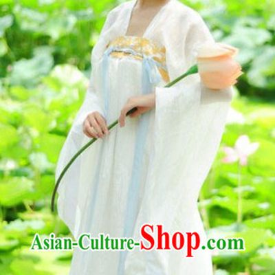 Tang Dynasty White Dresses for Women