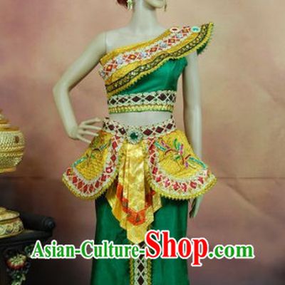 Southeast Asia Traditional Imperial Palace Dance Costumes Complete Set