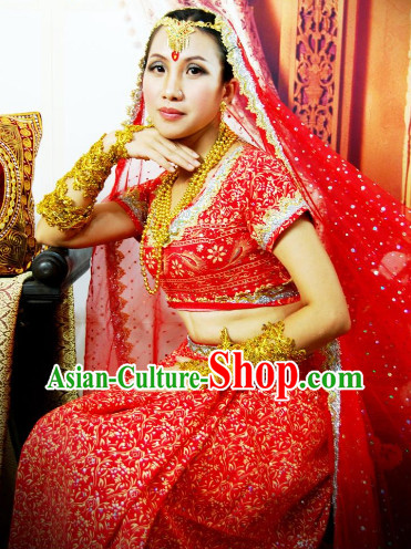 Southeast Asia Traditional Red Indian Wedding Dresses for Men