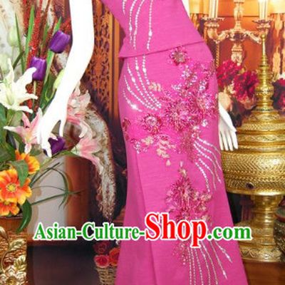 Southeast Asia Traditional Thailand Evening Dresses for Women