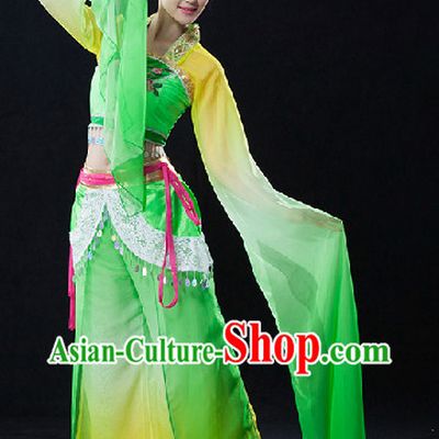 Long Water Sleeves Classical Dance Costumes Complete Set for Women