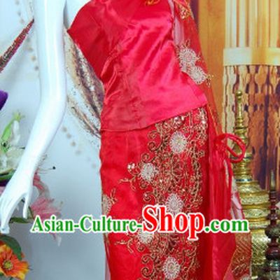 Southeast Asia Traditional Laos Wedding Dresses for Women