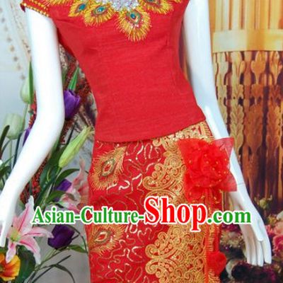 Southeast Asia Traditional Thailand Wedding Dresses for Women