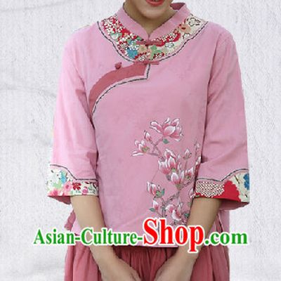Hands Painted Mandarin Traditional Suit for Women