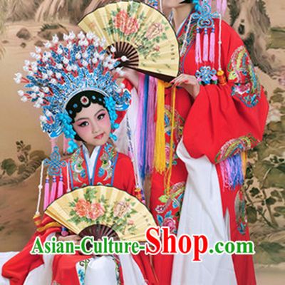 Traditional Opera Costumes and Hat Complete Set for Kids