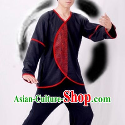 Chinese Black Kung Fu Clothes for Men