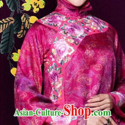 Traditional Chinese Mandarin Embroidered Blouse for Women