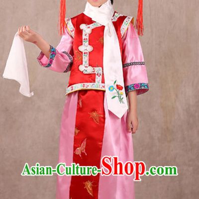 Qing Dynasty Princess Costumes and Headwears for Children