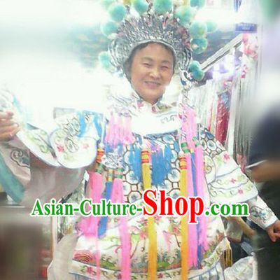 Professional Stage Mu Guiying Costume and Headwear