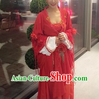 Amazing Sexy Red Bridal Wedding Dresses Complete Set