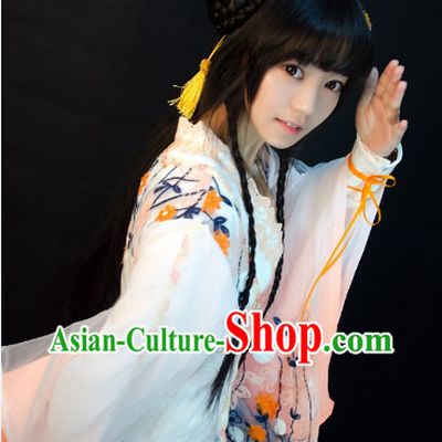 Traditional Chinese Classical Dancewear and Hair Accessories Complete Set