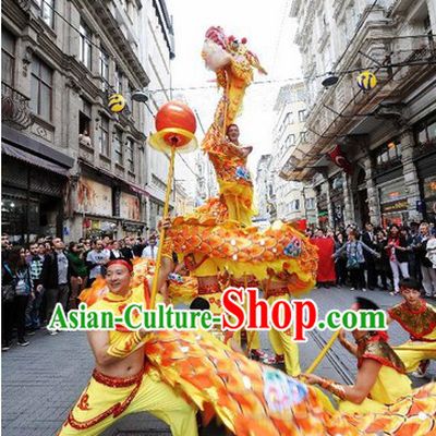 Supreme Chinese Happy Celebration Parade Chongqing Dragon Dancing Costumes Complete Set