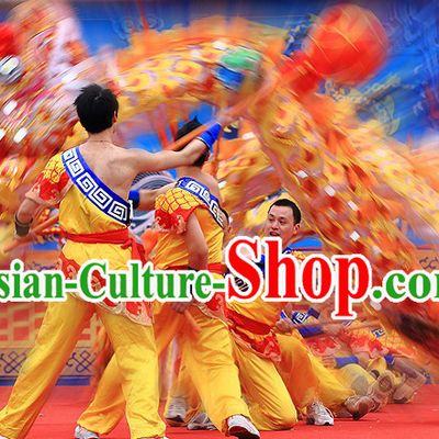 Professional Stage Performance Handmade Chinese Chongqing Dragon Dancing Costumes Complete Set