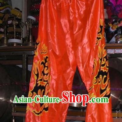 Orange Professional Competiton and Performance Dragon Dancer and Lion Dance Pants