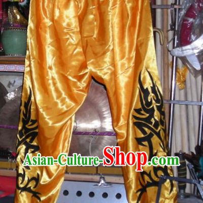 Gold Professional Competiton and Performance Dragon Dancer and Lion Dance Pants