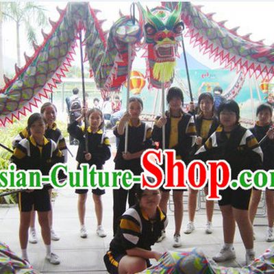 Top Chinese Glow in Dark Luminous Dragon Dance Head and Body Costumes Complete Set