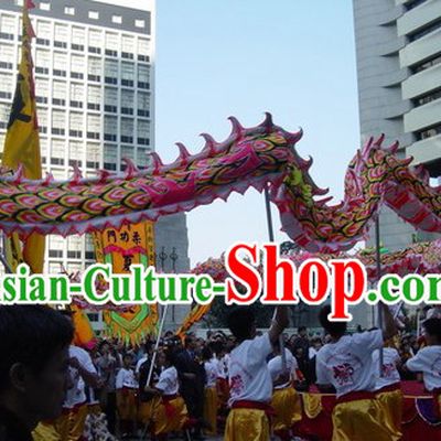 Top Chinese Glow in Dark Luminous Dragon Dance Head and Body Costumes Complete Set