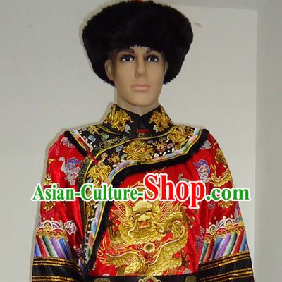 Imperial Palace Royal Family Member Chieftain Wedding Dress and Hat for Men