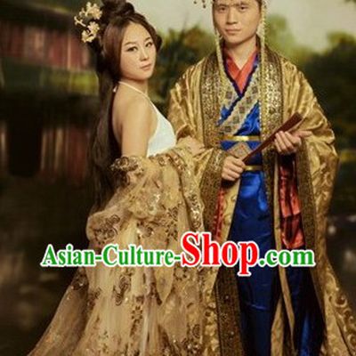 Imperial Palace Emperor and Empress Costumes and Hat for the Couple