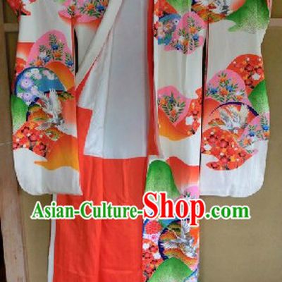 Traditional Japanese Warring States Period Kimono Set for Women