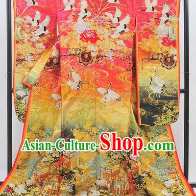 Supreme Japanese Classical Traditional Pink Kimono Set for Women
