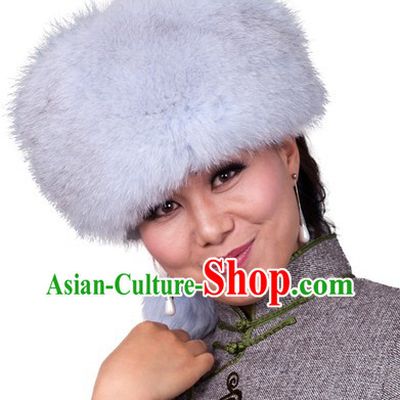 Traditional Chinese Handmade Mongolian Empress Fox Hat