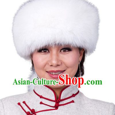 Traditional Chinese Mongolian Fox Hat