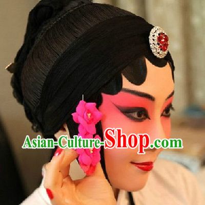 Traditional Chinese Beijing Opera Hua Dan Wig Set