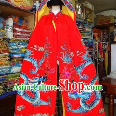 Traditional Chinese Beijing Opera Embroidered Dragon Mantle
