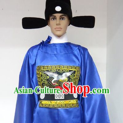 Ancient Chinese Ming Dynasty Government Costumes and Hat for Men