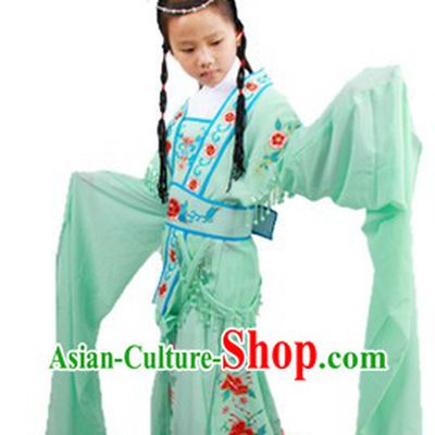 Lin Daiyu Hua Dan Chinese Dance Costumes and Wig for Children