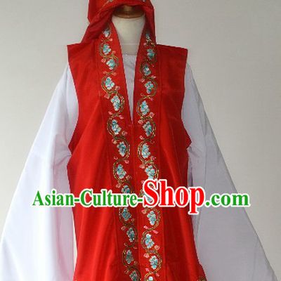Red Peking Opera Chun Xiang Legend Meng Long Jacket