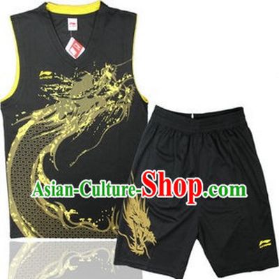 Traditional Black Dragon Dancer Uniform