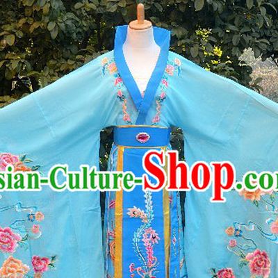 Traditional Chinese Stage Performance Empress Embroidered Long Robe