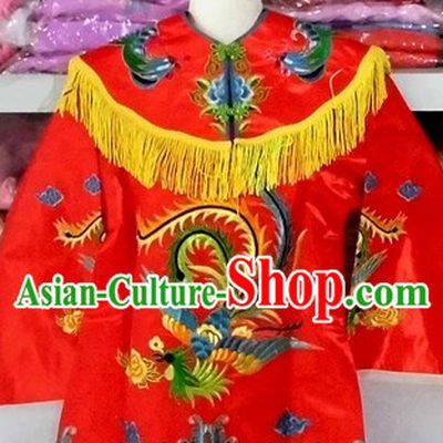 Chinese Peking Opera Red Phoenix Costumes for Kids