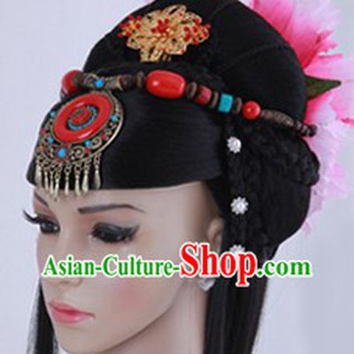Ancient Chinese Imperial Palace Empress Long Wig and Hair Pieces