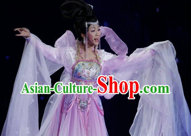 Traditional Chinese Rabbit Year Chang Er Goddess in the Moon Costumes Complete Set