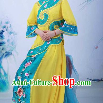 Traditional Chinese High Collar Yangge Dance Costume for Women